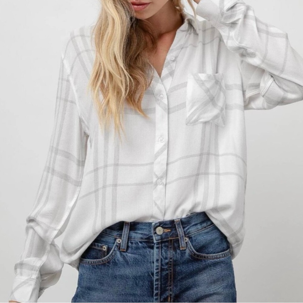 Rails White Plaid Button Down Shirt